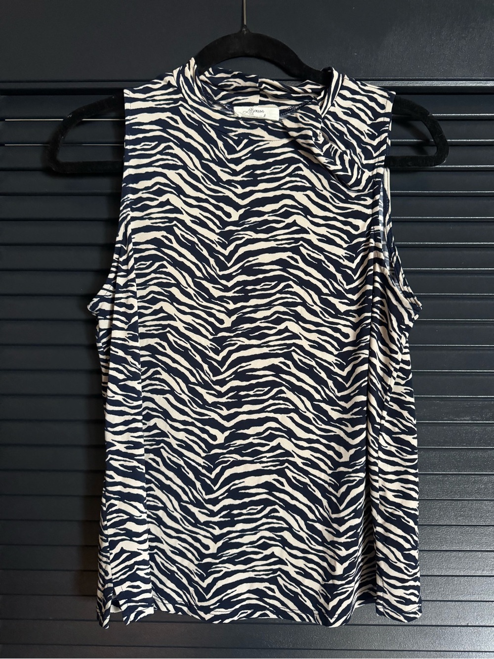 Beacon Apparel Zebra Print Top | Size M | Y2K Animal Print